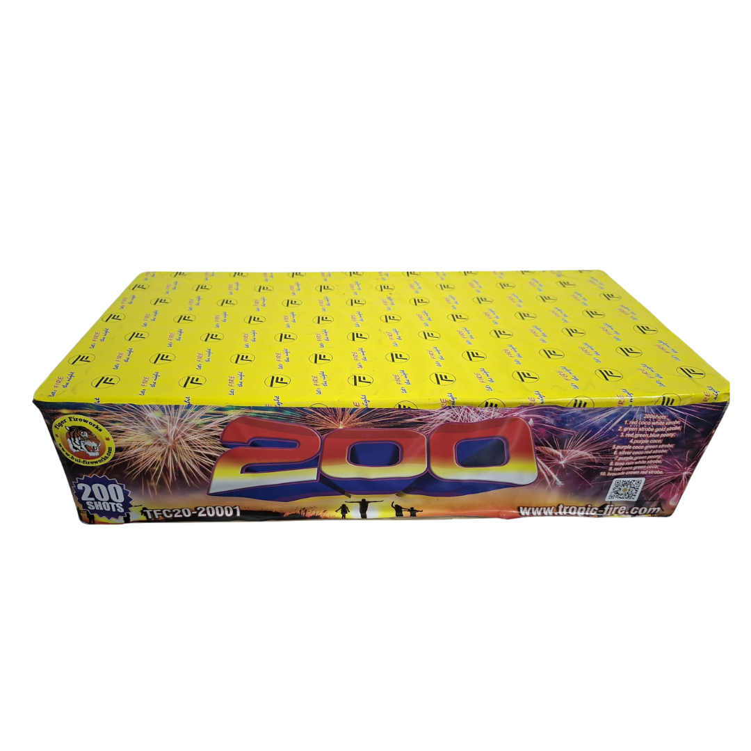 Baterie de artificii 200 Shots, 200 focuri, calibru 20
