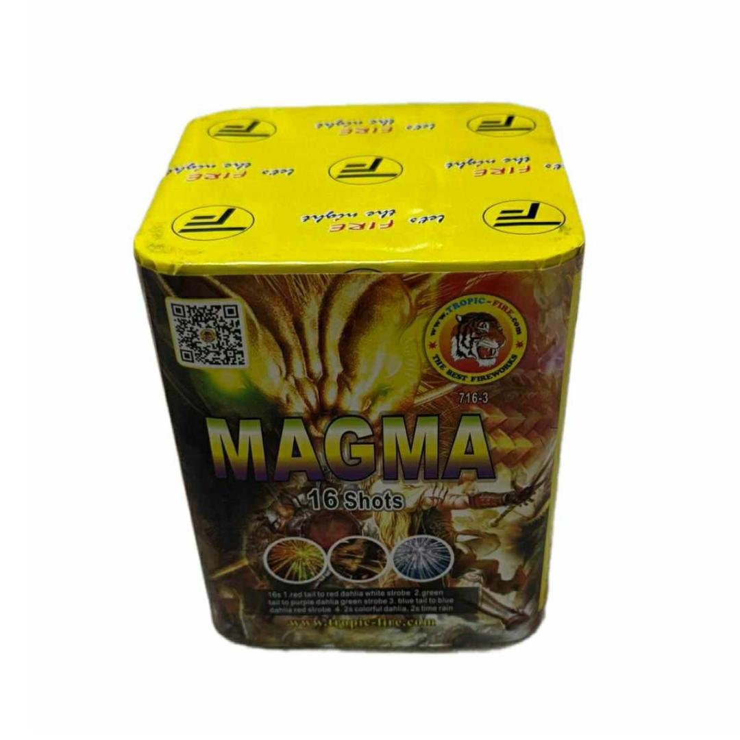 Baterie de artificii Magma, 16 focuri, calibru 20